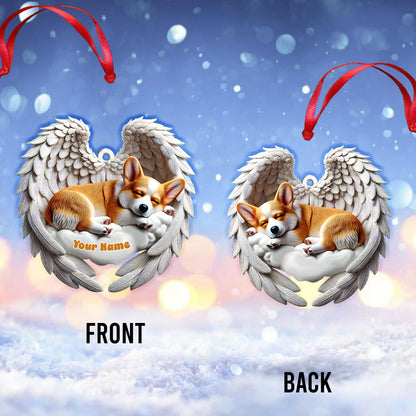 Custom Name Corgi Ornament, Corgi Lover Christmas Gift