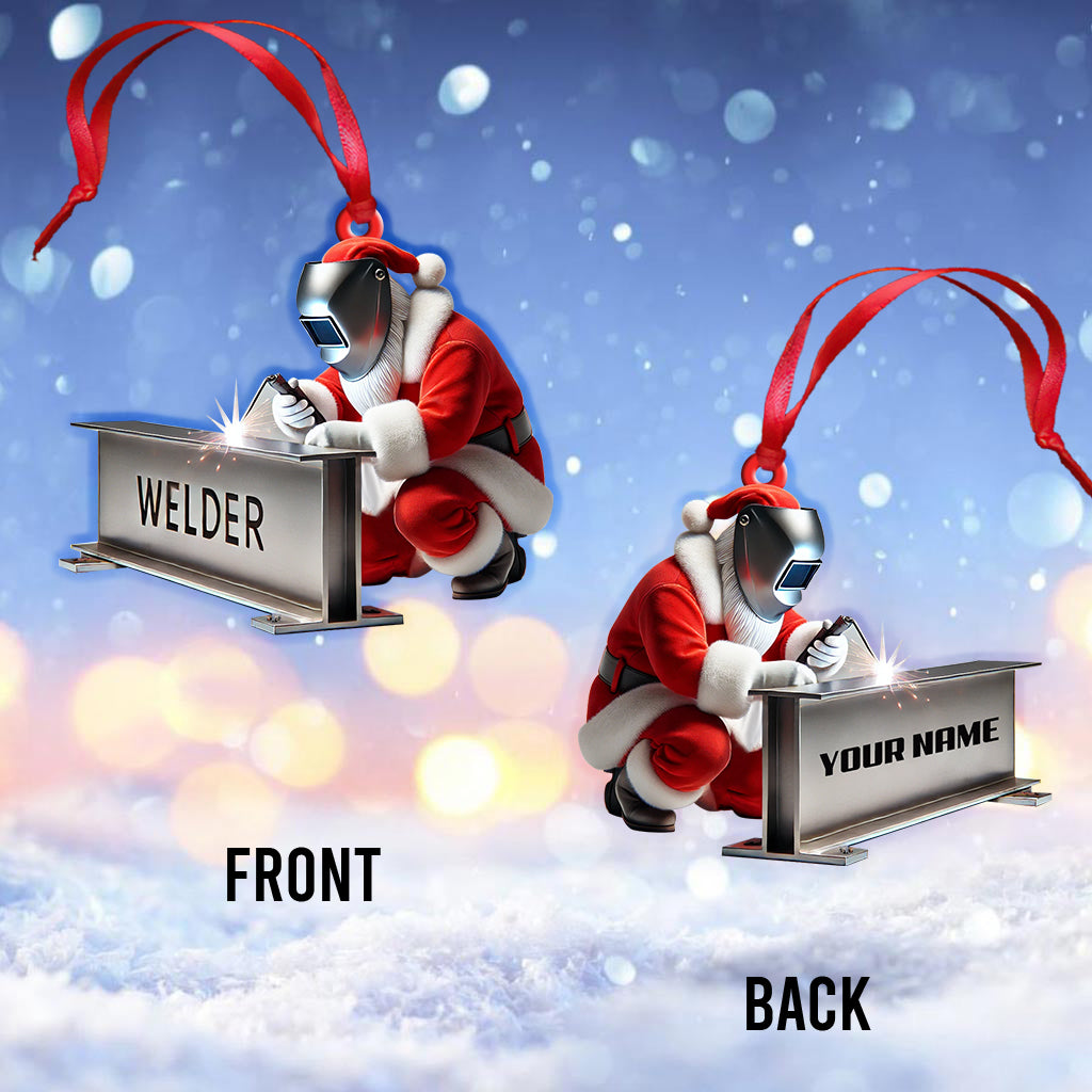 Custom Name Welder Ornament, Christmas Gift for Welder