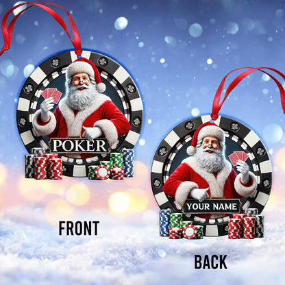 Custom Name Poker Ornament, Poker Christmas Gift