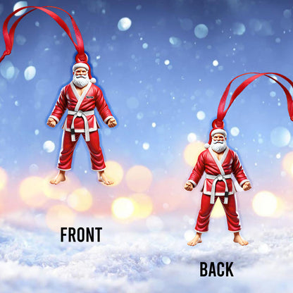 Custom Name Santa Jiujutsu Ornament, Santa Jiujutsu Christmas Gift
