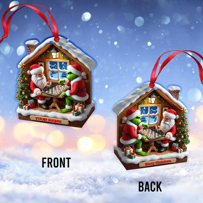 Custom Name Chess Santa Ornament, Chess Lover Christmas Gift