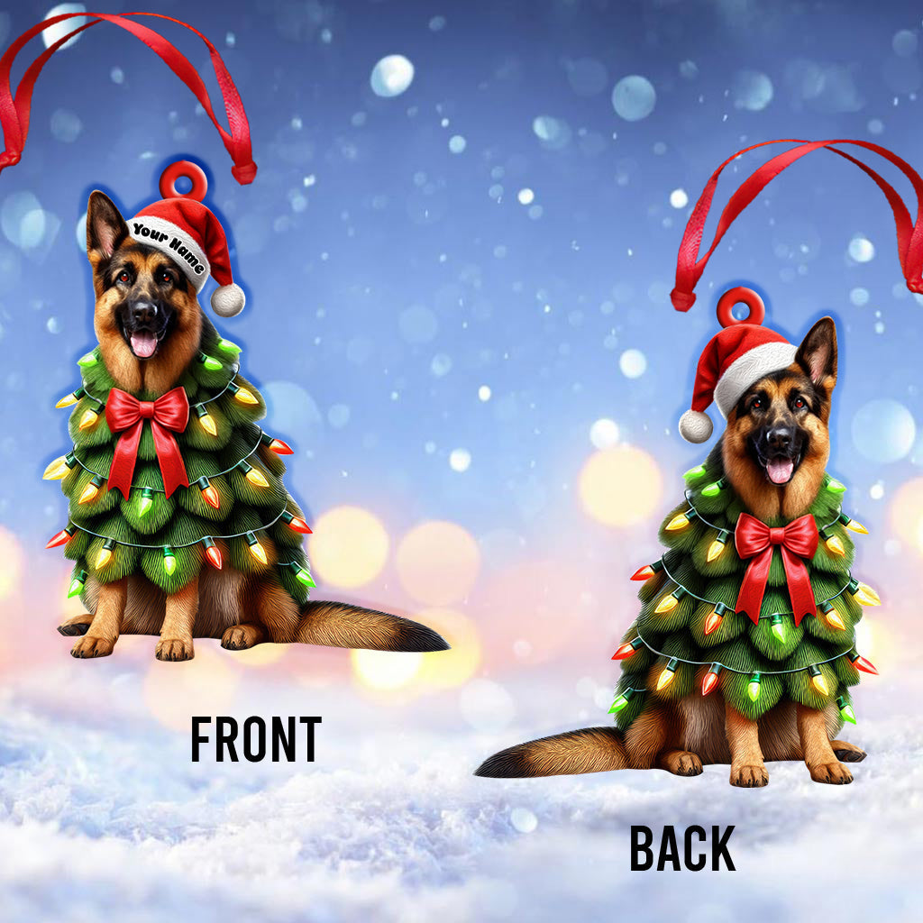 Custom Name German Shepherd Ornament, German Shepherd Christmas Gift