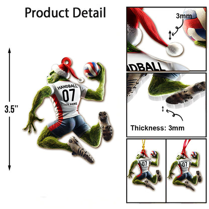 Custom Name Stink Christmas Handball Ornament, Christmas Gift for Handball Lover