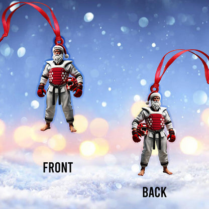Custom Name Taekwondo Santa Ornament, Taekwondo Christmas Gift