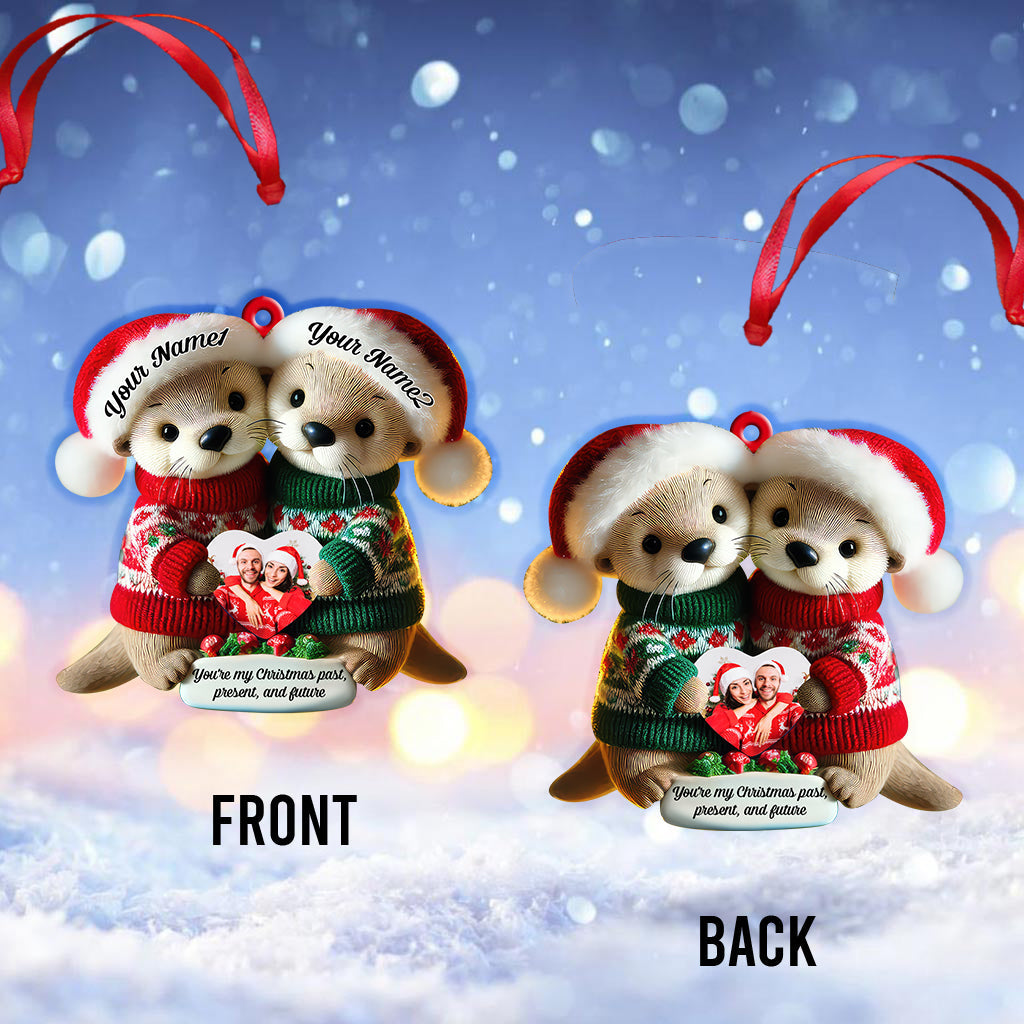 Custom Name Christmas Couple Ornament, Couple Christmas Gift