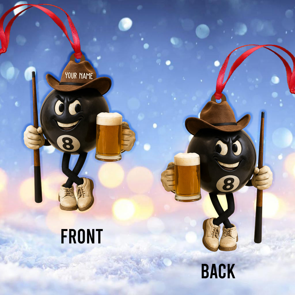 Billboard No.8 Ball Christmas, Home Decor, Christmas Ornament, Personalized Ornament