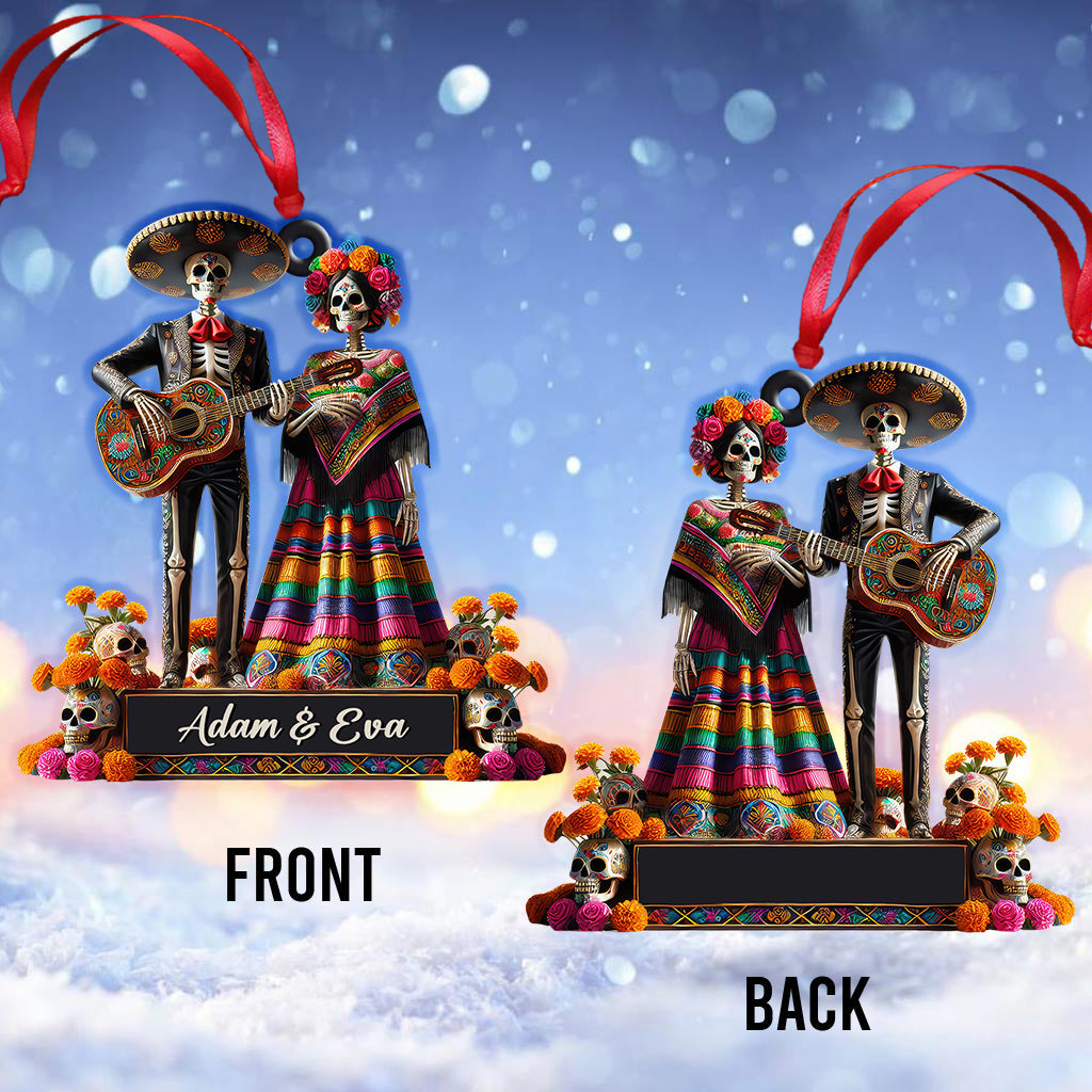 Custom Name Mexican Couple Ornament, Mexican Couple Christmas Gift
