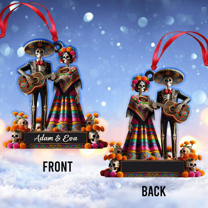 Custom Name Mexican Couple Ornament, Mexican Couple Christmas Gift