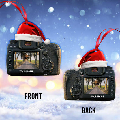 Custom Name Photographer Ornament, Photographer Christmas Gift