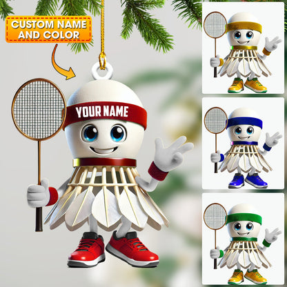 Badminton Christmas Ornament, Personalized Ornament