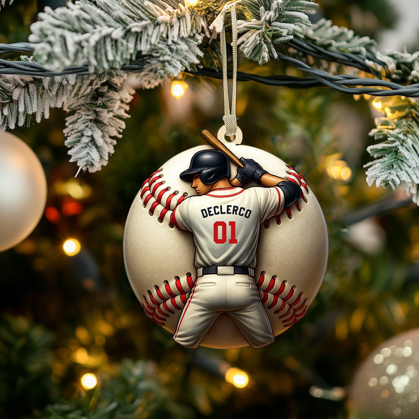 Baseball Christmas, Home Decor, Christmas Ornament, Personalized Ornament