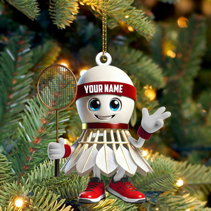 Badminton Christmas Ornament, Personalized Ornament