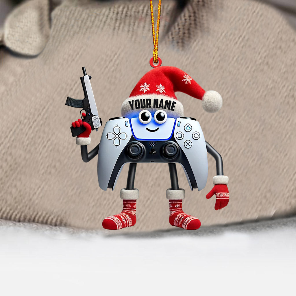 Video Gamer Home Decor Christmas Ornament, Personalized Ornament