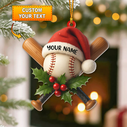 Christmas Baseball Lover, Home Decor, Christmas Ornament, Personalized Ornament
