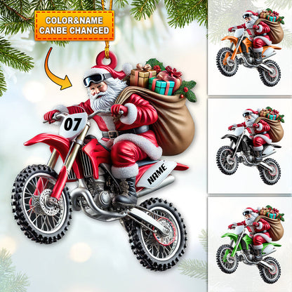 Custom Name Motocross Ornament, Motocross Lover Christmas Gift