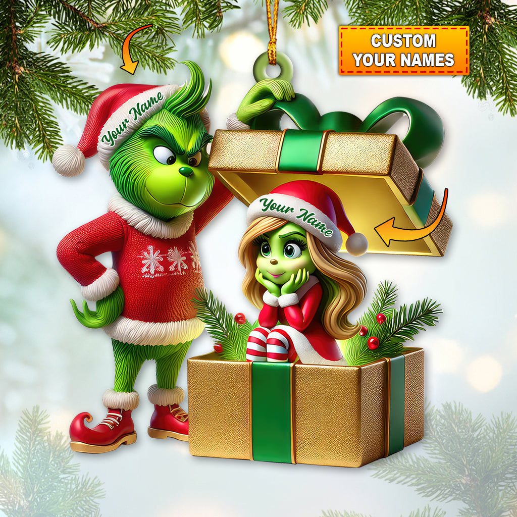 Custom Name Christmas Couple Ornament, Couple Christmas Gift