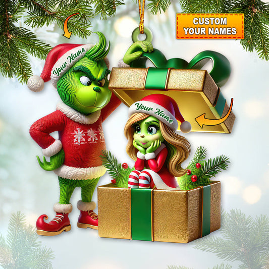 Custom Name Christmas Couple Ornament, Couple Christmas Gift