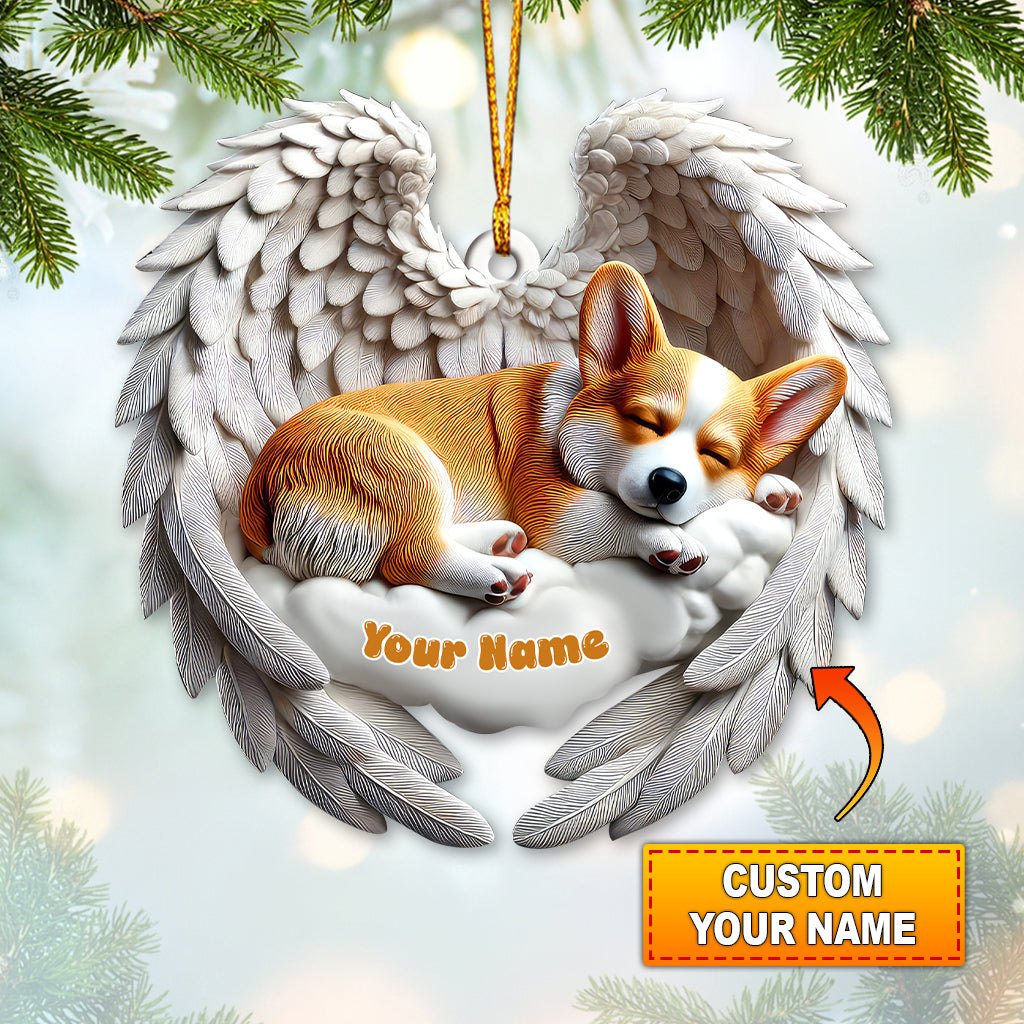 Custom Name Corgi Ornament, Corgi Lover Christmas Gift