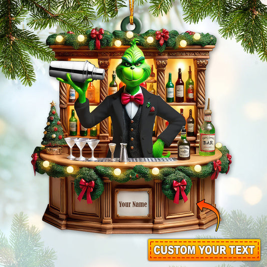 Custom Name Barista Ornament, Bartender Christmas Gift