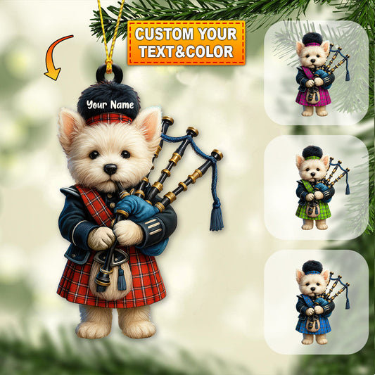 Christmas Funny West Highland Terrier, Home Decor, Christmas Ornament, Personalized Ornament