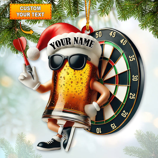 Custom Name Dart Ornament, Dart Lover Christmas Decoration
