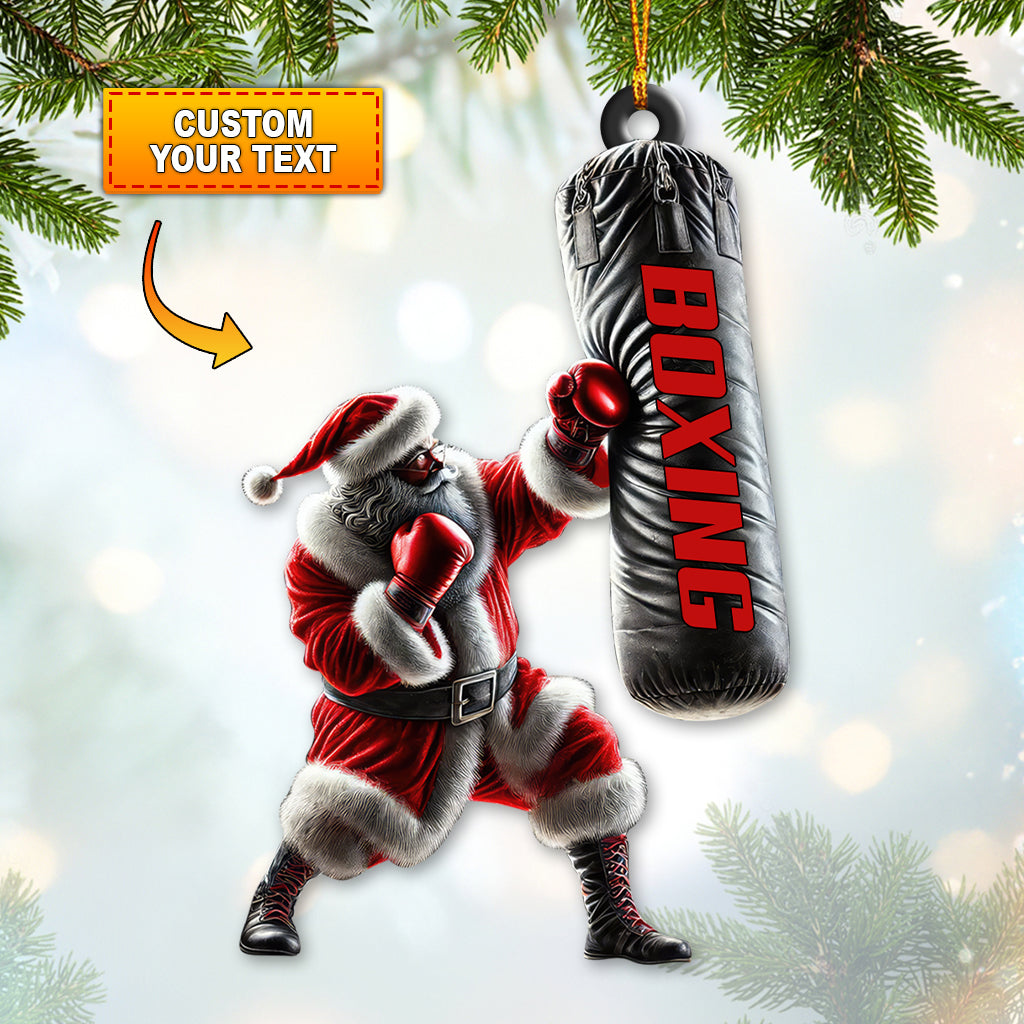 Custom Name Boxing Ornament, Christmas Gift for Boxing Lover