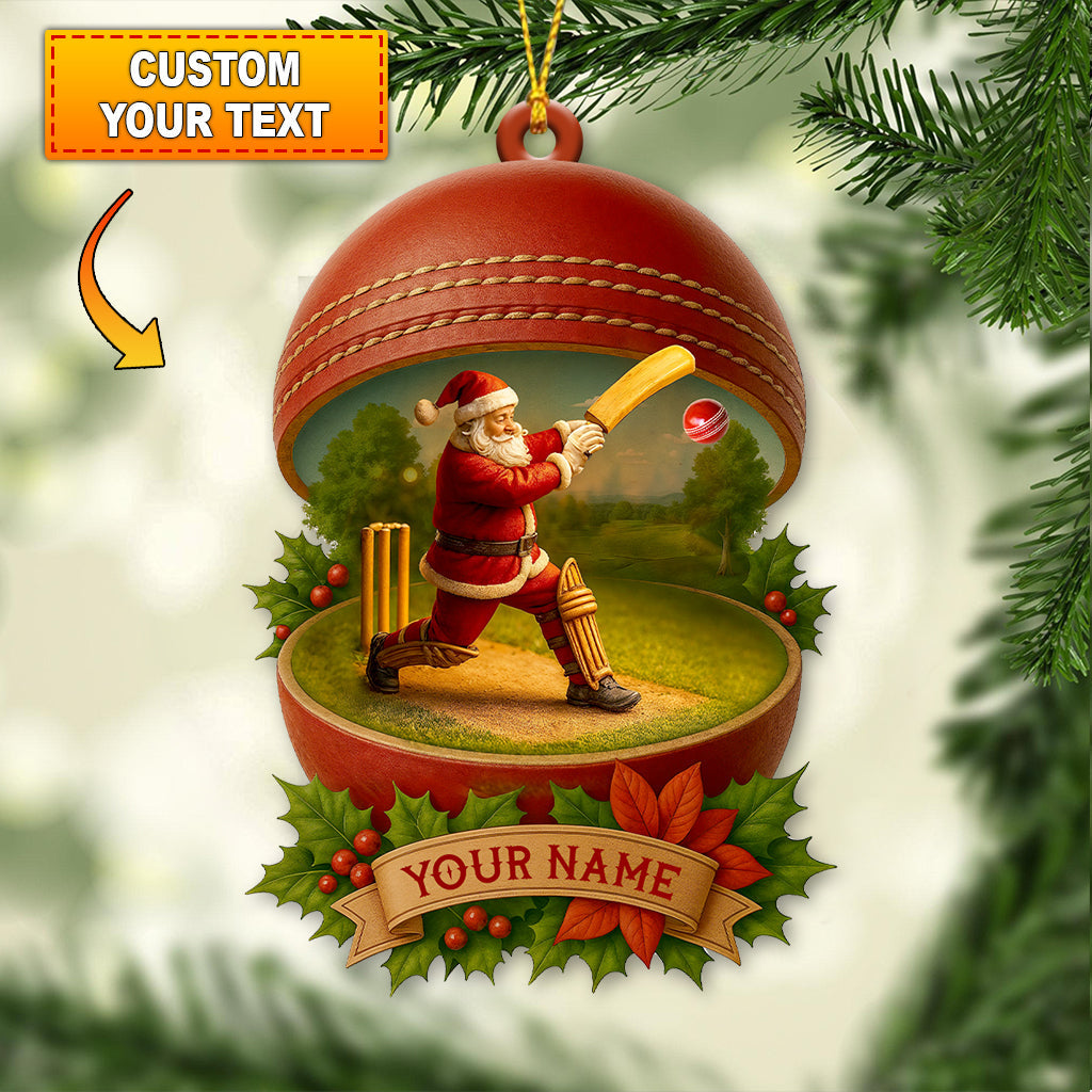 Christmas Cricket Players, Home Decor, Christmas Ornament, Personalized Ornament