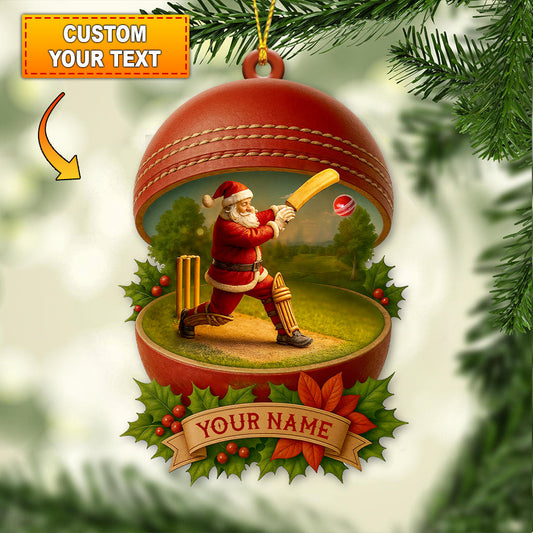 Christmas Cricket Players, Home Decor, Christmas Ornament, Personalized Ornament