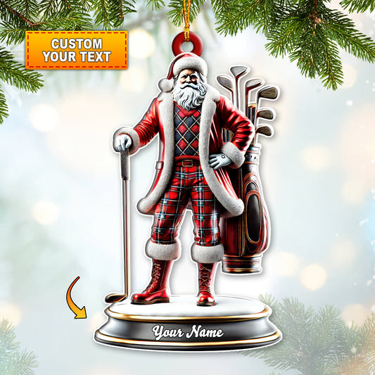 Custom Name Golf Christmas Ornament, Christmas Gift for Golf Lover