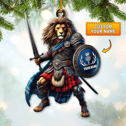 Custom Name Scotland Ornament, Christmas Gift for Scotland Lover
