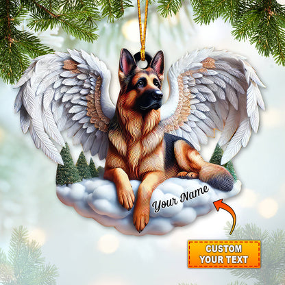 Custom Name German Shepherd Ornament, Dog Christmas Decoration