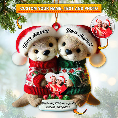 Custom Name Christmas Couple Ornament, Couple Christmas Gift
