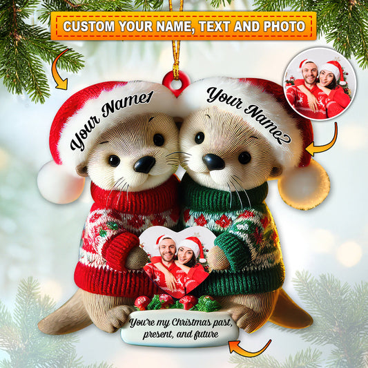 Custom Name Christmas Couple Ornament, Couple Christmas Gift