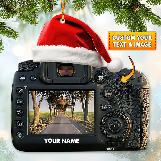 Custom Name Photographer Ornament, Photographer Christmas Gift