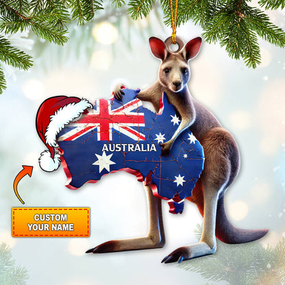 Custom Name Australia Ornament, Christmas Gift for Australia Lover
