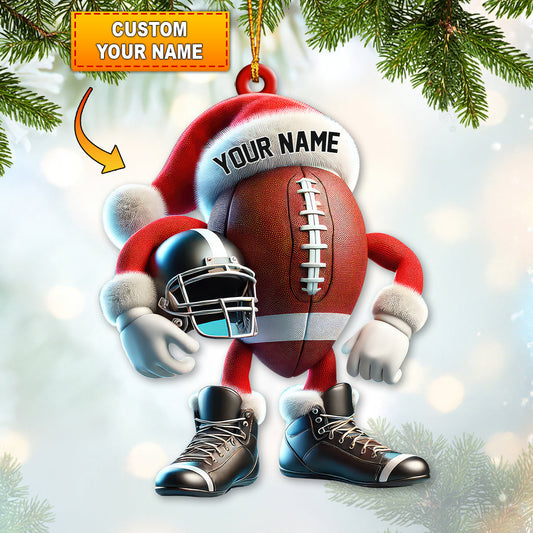 Custom Name Rugby Ornament, Rugby Lover Christmas Gift