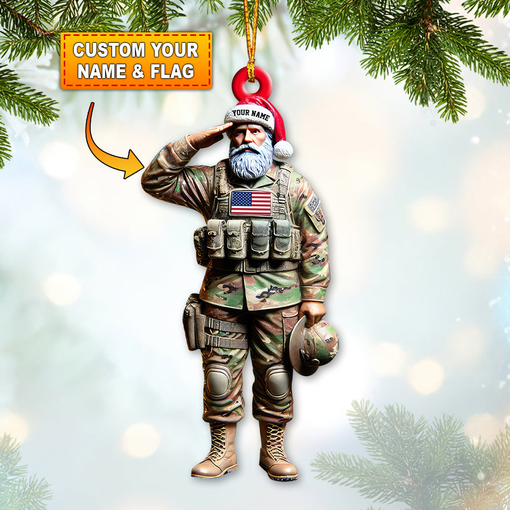 Custom Name U.S Veteran Ornament, U.S Veteran Christmas Gift