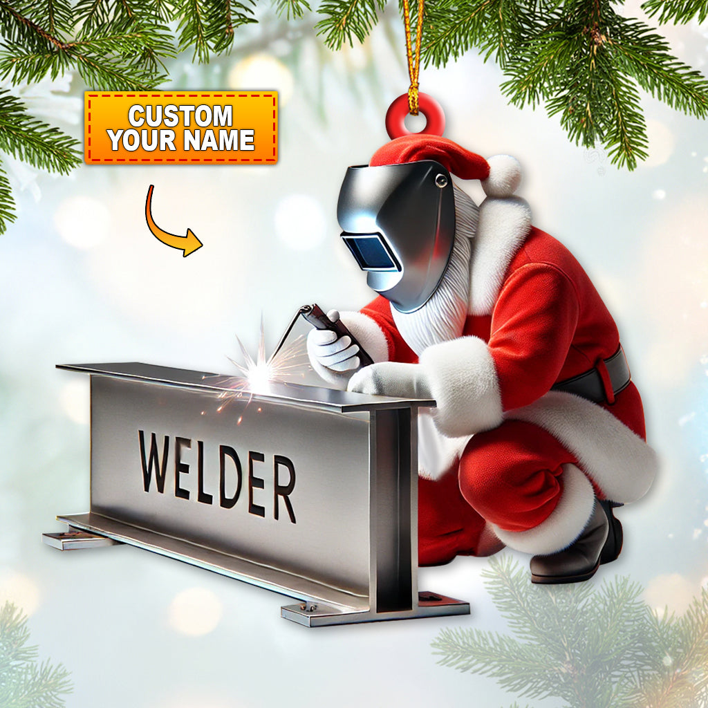Custom Name Welder Ornament, Christmas Gift for Welder