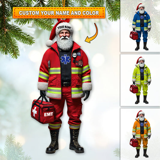 Custom Name EMT Ornament, EMT Lover Christmas Gift