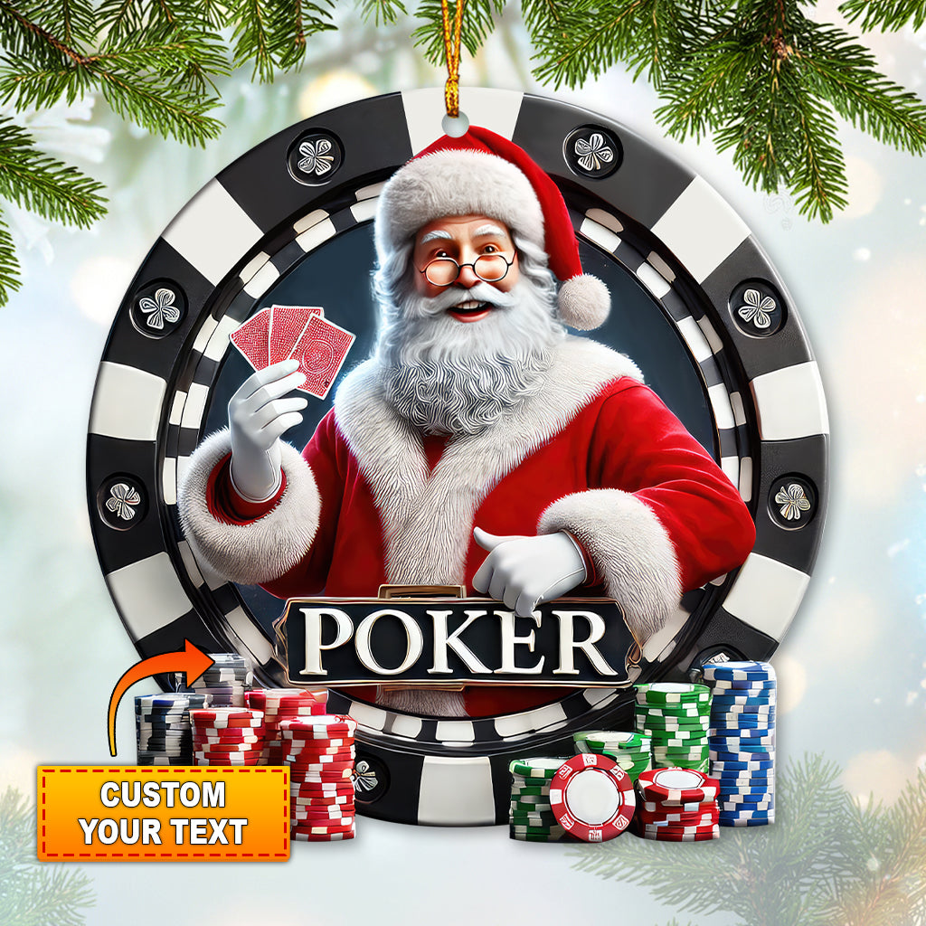 Custom Name Poker Ornament, Poker Christmas Gift