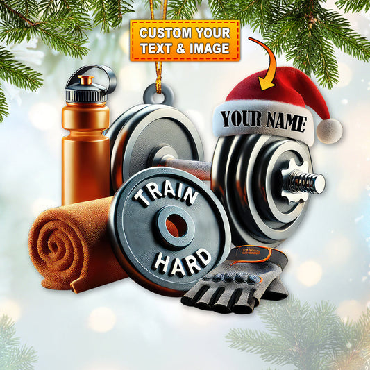 Custom Name Gym Ornament, Gymnastics Christmas Gift