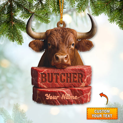 Butcher, Home Decor, Christmas Ornament, Personalized Ornament