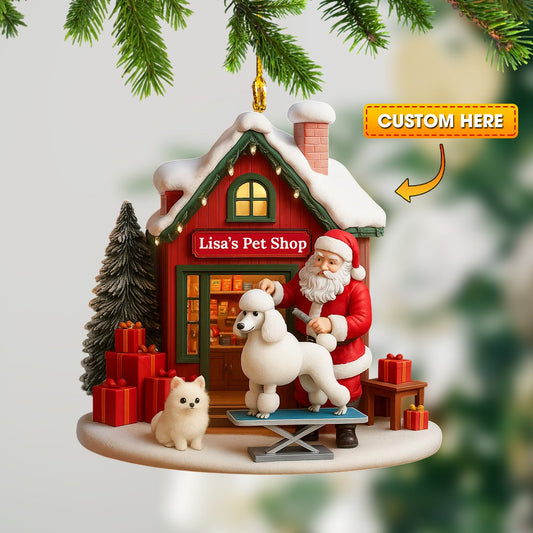 Christmas Pet Shop, Home Decor, Christmas Ornament, Personalized Ornament