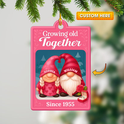 Growing Old Together Christmas, Home Decor, Christmas Ornament, Personalized Ornament