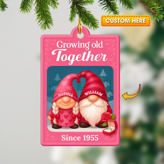 Growing Old Together Christmas, Home Decor, Christmas Ornament, Personalized Ornament