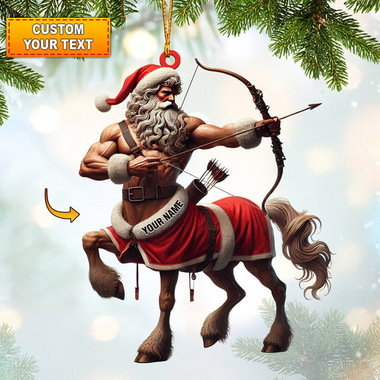 Santa Centaur Home Decor Christmas Ornament, Personalized Ornament
