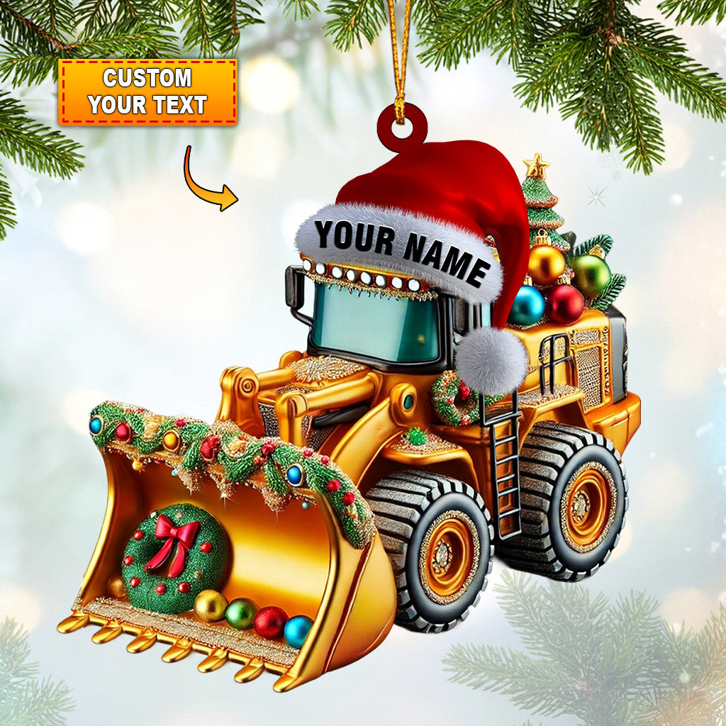 Sweet Snow Plow Home Decor Christmas Ornament, Personalized Ornament