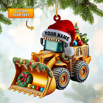 Sweet Snow Plow Home Decor Christmas Ornament, Personalized Ornament