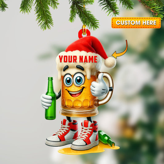 Christmas Beer, Home Decor, Christmas Ornament, Personalized Ornament