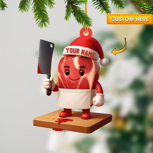 Christmas Meat, Home Decor, Christmas Ornament, Personalized Ornament